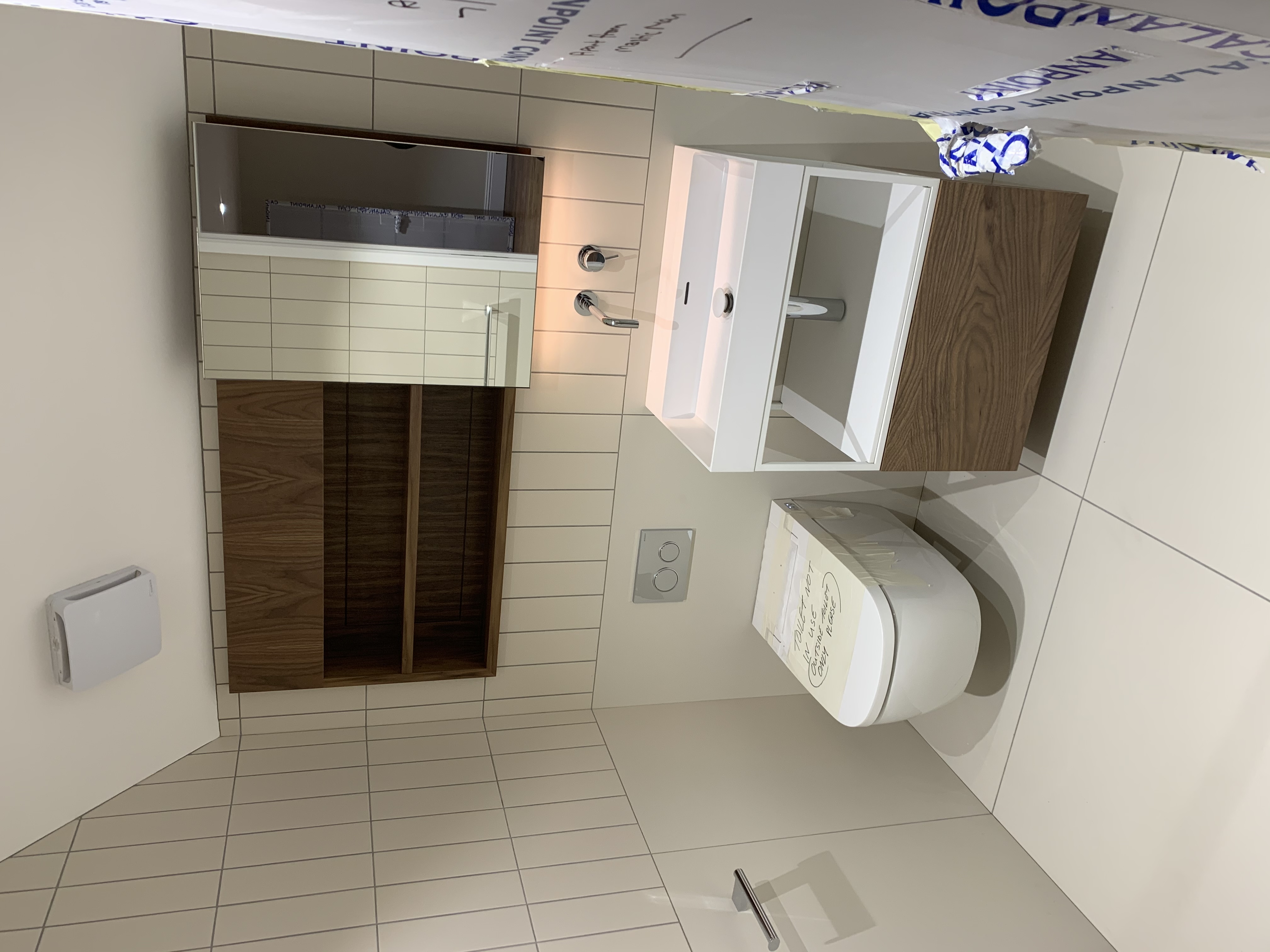 Completed bathroom with tidy finish